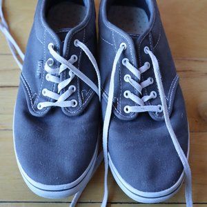 Gray low-top vans, women's size 8.5